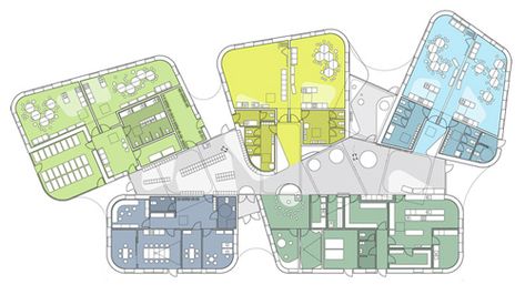 AEC - Architecture of Early Childhood: Kindergarten Design by CEBRA Child Care Center Design, Kindergarten Architecture, Kindergarten Projects, Kindergarten Design, Kindergarten Lesson Plans, School Plan, Childcare Center, Education Architecture, Nursery School