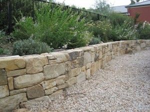 Grill Pad, Natural Stone Retaining Wall, Diy Retaining Wall, Pool Makeover, Rockery Garden, Building A Retaining Wall, Garden Retaining Wall, Stone Retaining Wall, Landscaping Retaining Walls