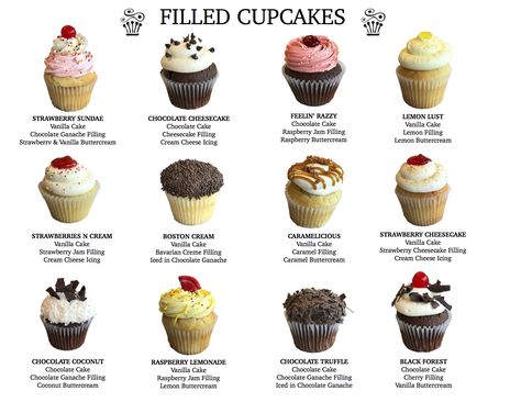 Different Types Of Cupcakes, Cake Puck, Cupcakes Aesthetic, Food Checklist, Delicious Cupcakes Recipes, Cupcake Decorating Tips, Cupcake Cake Designs, Cupcake Bakery, Gourmet Cupcakes