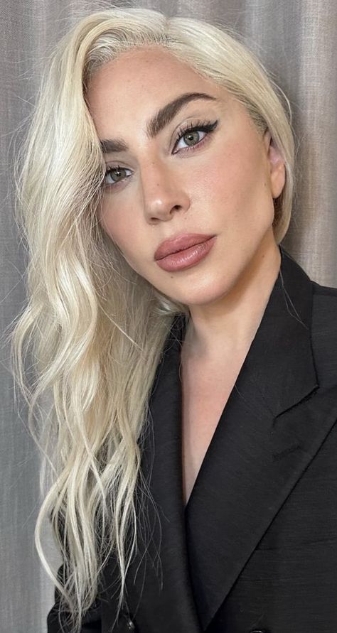 Lady Gaga Long Blonde Hair, Lady Gaga Blonde Hair, Lady Gaga Eye Makeup, Lady Gaga Makeup Looks, Lady Gaga Blonde, Professional Long Hair, Lady Gaga Nails, Lady Gaga Before, Monica Spear