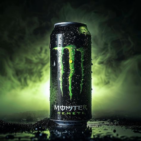 Energy Drink Product Photography, Monster Energy Drink Logo, Photoshop Tutorial Typography, Monster Energy Drink, Monster Can, Energy Drink, Monster Energy, Black Letter, Alternative Outfits