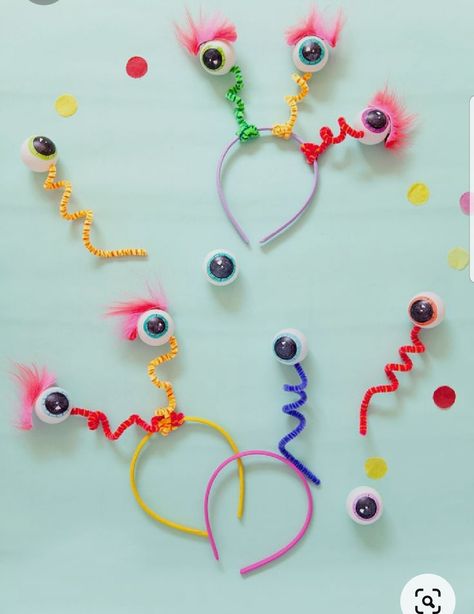 Crazy Headbands, New Year's Eve Crafts, New Year Headband, Headband Crafts, Fine Motor Activities For Kids, Fingerfood Party, Monster Birthday Parties, Toddler Arts And Crafts, New Year's Crafts