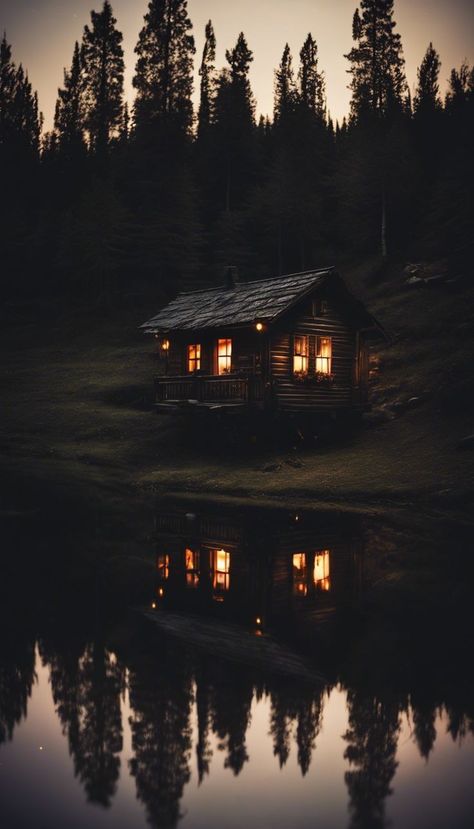 Cabin In The Woods Aesthetic Dark Interior, Cabin In The Woods Aesthetic Dark, House In The Woods Aesthetic, Dark Mystic Aesthetic, Cabin In The Woods Aesthetic, In The Woods Aesthetic, The Woods Aesthetic, Pnw Vibes, Dark Modern House