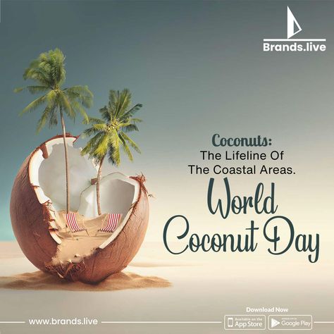 World Coconut Day, Creative Idea, Photoshop Design, Coconut, Photoshop, Festival, Collage, Pins, Design