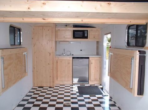 Check out these enclosed cargo trailers converted to luxury campers and hunting cabins! Enclosed Trailer Camper Conversion, Utility Trailer Camper, Trailer Camper Conversion, Enclosed Trailer Camper, Cargo Trailer Camper Conversion, Toy Hauler Camper, Enclosed Cargo Trailers, Luxury Campers, Cargo Trailer Conversion