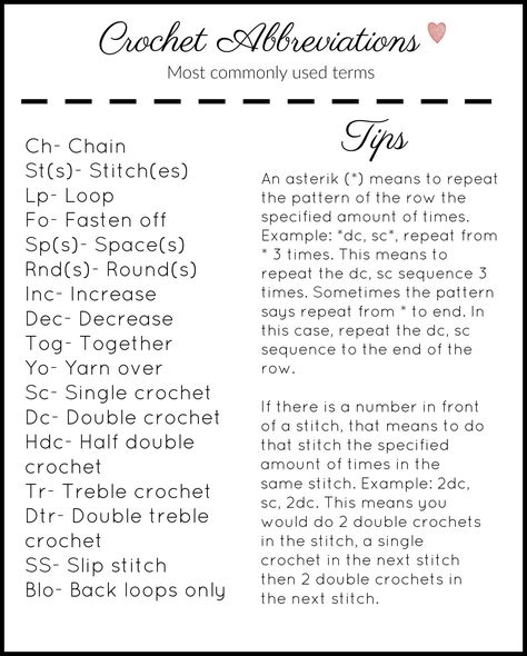 Below are some great crochet reference sheets for crochet abbreviations, how to make certain stitches and a Q & A section on some common crochet questions. I have also included a free printable ad free PDF sheet for your convenience.   Crochet Terms Sheet PDF Printable     Crochet Stitches PDF Printable   Crochet … … Continue reading → Crochet Vest Patterns Free, Vest Crochet Pattern Free, Summer Vest Crochet, Beading Patterns Free Tutorials, Easy Crochet Vest, Crochet Reference, Crochet Vest Patterns, Cross Stitch Patterns Free Disney, Crochet Vest Pattern Free