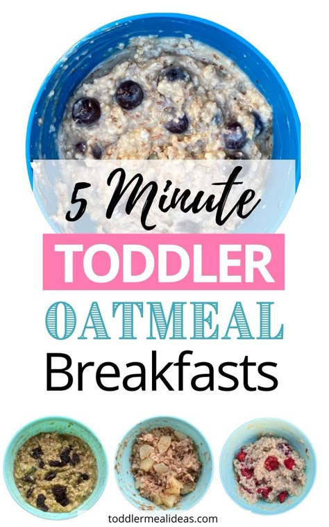 Kids Oatmeal Recipes, Oatmeal For One Year Old, Oatmeal For 12 Month Old, Gerber Oatmeal Recipes, Oatmeal Toddler Recipes, Oatmeal Recipes For Toddlers, Toddler Oatmeal Recipes, Toddler Overnight Oats, Quick Oatmeal Recipes