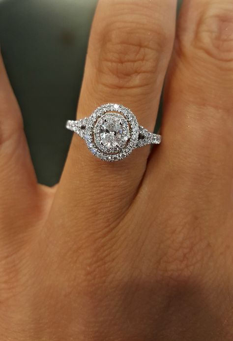 Favorite Engagement Rings, Double Halo Engagement Ring, Double Halo Engagement, Round Halo Engagement Rings, Round Engagement Rings, Diamond Jewelry Designs, Wedding Accessories Jewelry, Double Halo, Ring Ideas