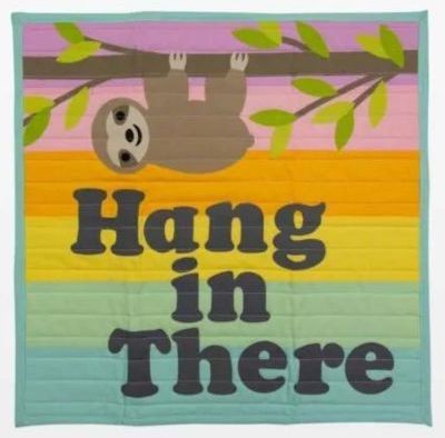 Free Quilt Pattern: GO! Hang in There Sloth Quilt, Wall Hanging Pattern, Hanging Quilts, Hang In There, How To Finish A Quilt, Quilted Wall Hangings, Free Quilting, Quilt Patterns Free, Quilt Pattern