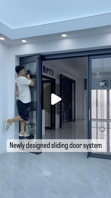 Probing Home on Instagram: "The latest design of aluminum alloy sliding door PD door PT door has sliding and opening domestically against the wall 180 degrees open to provide more space" Main Entrance Door, Sliding Wall, Sliding Door Design, Sliding Door Systems, Main Entrance, Kitchen Area, Entrance Doors, Sliding Door, Backyard Ideas