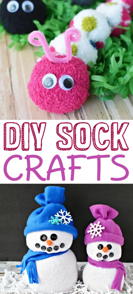 Fuzzy Sock Crafts No Sew, Fuzzy Sock Crafts, Sock Animals Diy, Fun Socks For Kids, Diy Sock Toys, Sock Snowman Craft, Sock Snowman, Inexpensive Crafts, Beginner Crafts