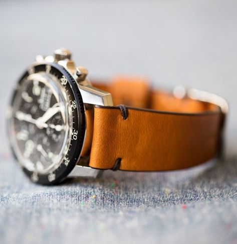 Horween Leather: What It Is and Why You Should Care Watch Strap Design, 1000 Mile Boots, Cordovan Shoes, Premium Watches, Horween Leather, Sailing Outfit, American Leather, Leather Conditioner, Minimalist Wallet