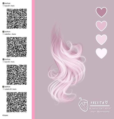 Ibis Paint Brush Code Coloring Hair, Gacha Hair Brush, Color Palette Hair, Hair Color Palette, Hair Palette, Natural Drawing, Ibis Brush, Ibispaint Brushes, Free Procreate Brushes