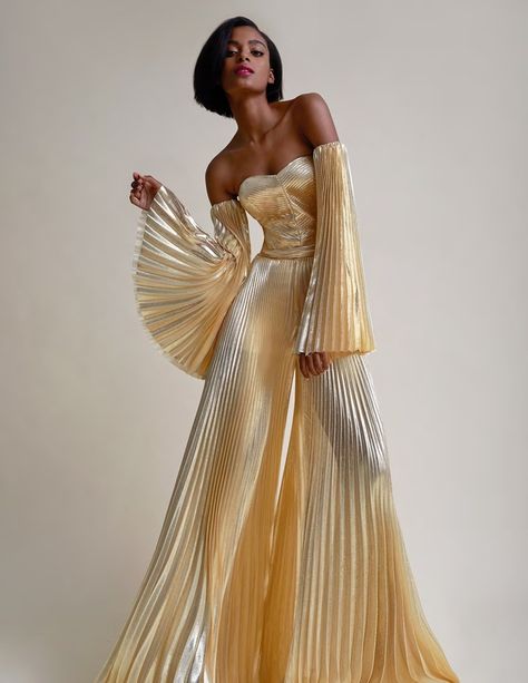 Semsem Spring Summer 2020 Lookbook Dorothy Dandridge, Mode Glamour, Looks Party, فستان سهرة, Gold Dress, Spring Collection, Marilyn Monroe, Couture Fashion, Moda Operandi