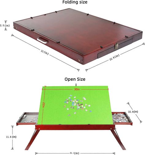 Puzzle Tables, Puzzle Organization, Jigsaw Table, Jigsaw Puzzle Table, Puzzle Storage, Puzzle Table, Sliding Drawers, Color Puzzle, Island Countertops