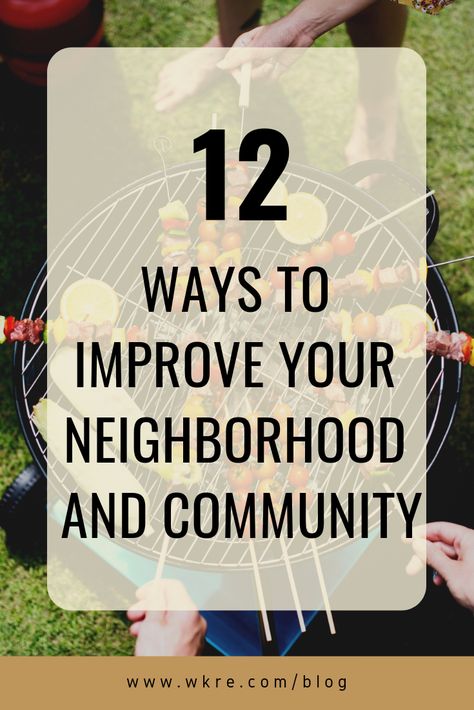 If you're wondering how to create a sense of community in your neighborhood, check out these 12 ideas for things to do with your neighbors. Why not throw a neighborhood block party or set up a community tool library? You'll be inspired to build your local community in no time! #neighborhoodcommunity #improveneighborhood Getting Involved In Community, Community Night Activities, Neighborhood Events Ideas, Community Playground Ideas, Neighborhood Association Ideas, Neighborhood Community Building, Community Center Events, Community Clubhouse Ideas, Neighborhood Bulletin Board Ideas