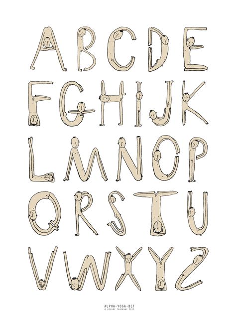 Yoga Font, Human Alphabet, Drawing Superheroes, Gcse Art Sketchbook, Iphone Wallpaper Video, Adorable Homes Game, Alfabet Letters, Yoga Poster, Typography Alphabet