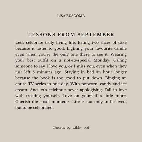 Goodbye September 🖤 words from my book Lessons & Reminders. Quotes About Moving In Silence, September Ends Quotes, Poems About September, Lisa Buscomb Quotes, Quotes About Loosing Your Cat, Stay In Bed, Just Leave, Quotes About Moving On, Say I Love You