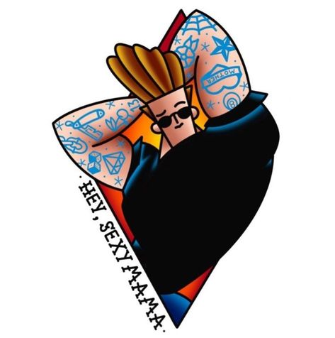 Johnny Bravo, Tattoo Design | Johnny bravo, Cartoon tattoos, Tattoo designs Johnny Bravo Art, Johny Bravo Tattoo, Johnny Bravo Tattoo, Johnny Bravo Cartoon, Tattoos Cartoon, Cartoon Tattoo Ideas, Animated Shows, Character Tattoos, Wolf Tattoo Sleeve