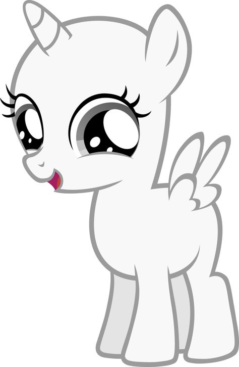 Mlp Base Filly, Mlp Alicorn Base, Mlp Base Alicorn, Pony Reference, Pony Base, Art Bases, Mlp Bases, Baby Pony, Mlp Oc