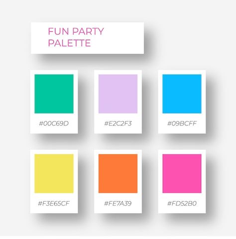 Vector bright pinata party color tone co... | Premium Vector #Freepik #vector #color-code #color-guide #color-palette #color-chart Party Color Palette, Code Color, Pinata Party, Color Guide, Colors Palette, Palette Color, Colorful Party, Color Tone, Good Notes