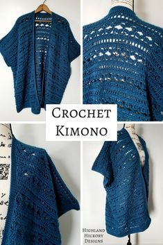 Crochet Kimono Pattern, Women Kimono, Crochet Kimono, Photo Stitch, Gilet Crochet, شال كروشيه, Black Crochet Dress, Stitch Tutorial, Summer Cardigan