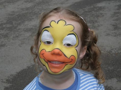 duck Duck Face Paint, Basaar Idees, Easter Face Paint, Makeup Paint, Chicken Costume, Painting Glitter, Childrens Parties, Princess Face, Corporate Entertainment