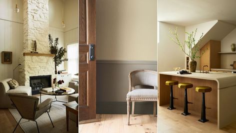 How designers decorate with Benjamin Moore's Bleeker Beige, the 'comforting neutral hue' Bleeker Beige, Beige Paint Colors, Moore House, Beige Paint, Colonial Style Homes, Beige Bedroom, Pink Images, Beige Interior, Neutral Paint