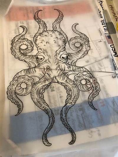 Octopus tattoo design 2 by RemiisMeltingDots on DeviantArt Drawing Octopus, Flash Art Tattoos, Octopus Sketch, Kraken Tattoo, Squid Tattoo, Octopus Drawing, Octopus Tattoo Design, Octopus Tattoos, Kunst Tattoos