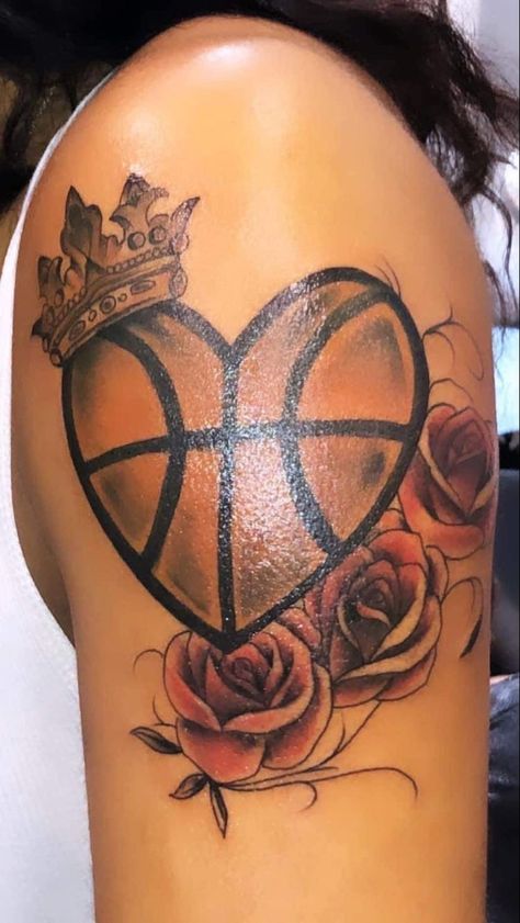 Basketball Tattoos Ideas For Women, Bd Gifts, Simple Leg Tattoos, Crown Tattoos For Women, Tattoo Therapy, Basketball Tattoos, Woman Tattoos, Girl Thigh Tattoos, Tattoos Quotes