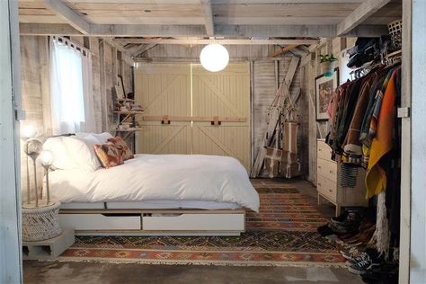 See a dingy garage transform into the coolest bedroom ever - TODAY.com Garage Bedroom Conversion, Garage To Living Space, Kids Bedroom Remodel, Guest Bedroom Remodel, Small Bedroom Remodel, Garage Room, Garage Bedroom, Garage Remodel, Bedroom Remodel