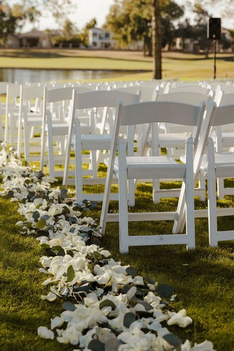 Arizona Golf Course Wedding Ceremony | Outdoor Wedding Ideas | Abby Q Photo | This golf course wedding in Arizona was absolutely beautiful. It was full of simple and romantic wedding decor with white wedding flowers and a beautiful wedding ceremony arch. Discover ethereal wedding, romantic wedding flowers, wedding 2023, Arizona wedding photography, and romantic wedding ceremony. Book Abby to be your Arizona wedding photographer at abbyqphoto.com Golf Course Wedding Ceremony, Arizona Golf, Wedding In Arizona, Wedding Ceremony Outdoor, Wedding Aisle Outdoor, Beautiful Wedding Ceremony, Ceremony Outdoor, Outdoor Wedding Ideas, Q Photo