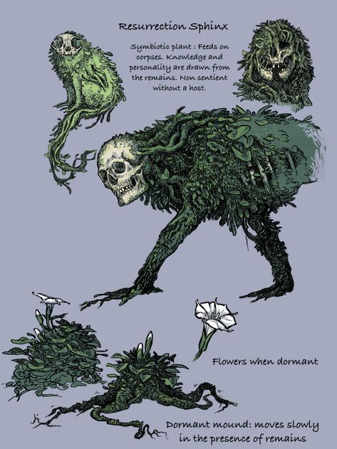 Plant Monster, Dnd Monsters, Monster Concept Art, Forest Creatures, D&d Dungeons And Dragons, Mythical Creatures Art, Monster Design, Creature Concept Art, Fantasy Artist