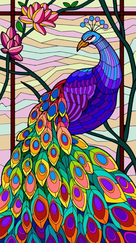 Color and beauty of peacock Canvas Painting Ideas For Beginners, Glass Painting Patterns, Flower Painting On Canvas, Peacock Wall Art, Painting Ideas For Beginners, Afrique Art, Canvas For Beginners, Glass Painting Designs, Peacock Painting