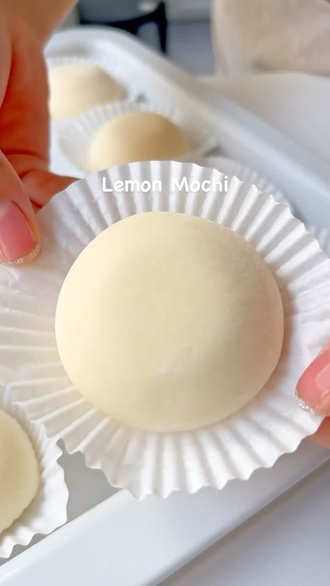 Lemon Mochi, Custard Sauce, Mochi Recipe, Sephora Gift, Sephora Gift Card, Lemon Custard, Glutinous Rice Flour, Sweet Dishes Recipes, Tasty Recipes Videos