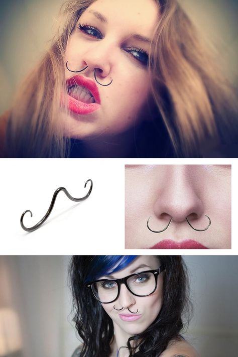 Love this product. Adorable! All metal, easy to put in and take out. #nose_ring Mustache Septum Ring, Septum Ring Girl, Septum Mustache, Playful Fashion, Septum Rings, Piercing Septum, Proper Hygiene, Septum Jewelry, Body Piercings