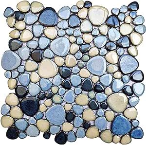 Shower Floor Pebble, Mosaic Tiles For Bathroom, Shower Floor Tile Ideas, Tiles For Bathroom Walls, Pebble Tiles, Pebble Wall, Pebble Mosaic Tile, Interlocking Pattern, Keys House