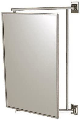 CRL Chrome 14" x 22" Pivot-N-View Mirror - Wall Mounted Mirrors - Amazon.com Hinged Mirror, Screen Door Hardware, Mirror Bathroom, Mirror On The Wall, Bathroom Windows, Bathroom Renos, Wall Mounted Mirror, Bathroom Sets, Bathroom Interior