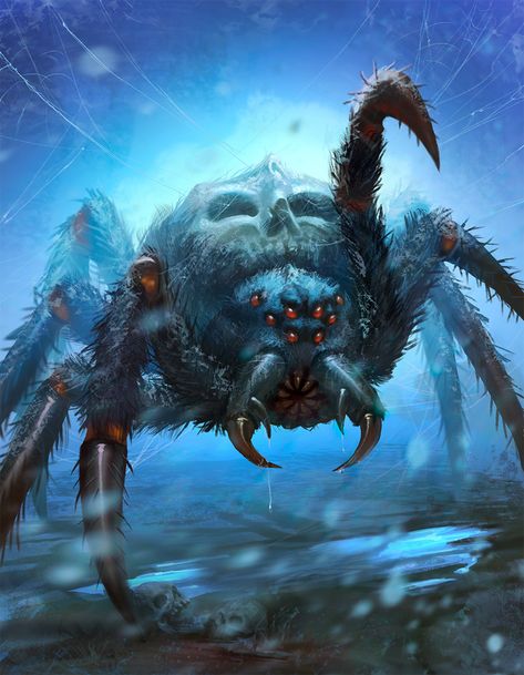 Giant Spider, Dnd Monsters, Monster Design, Card Art, Game Design, Insects, Deviantart, Art