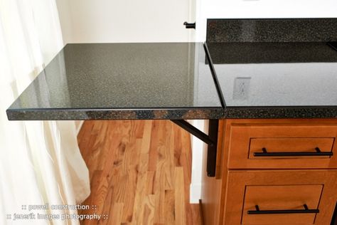 Concept image for fold down counter attached to bar. Folding Countertop, Kitchen Countertop Decor Ideas, Countertop Decor Ideas, Kitchen Countertop Decor, Kitchen Remodel Countertops, Custom Countertops, Kitchen Countertop Materials, Countertop Decor, Interior Remodel