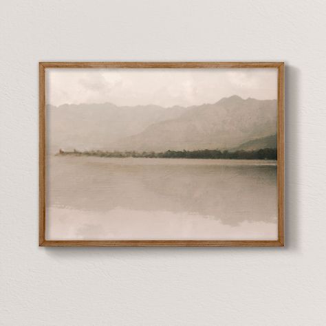 Muted Landscape Painting, Mountain Lake Painting, Neutral Landscape Painting, Lake Landscape Painting, Muted Landscape, Yosemite Art, Neutral Landscape, House Artwork, Lake Artwork