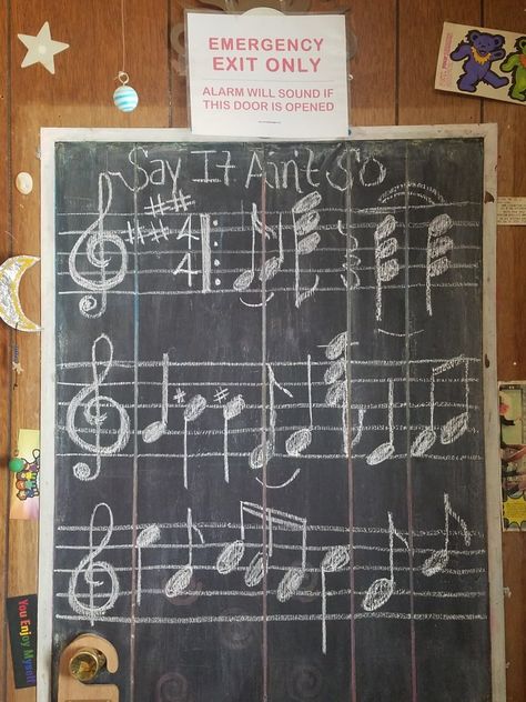 Weezers Say It Aint So Music Chalkboard, Music Sheet, Chalkboard Art, Music Notes, Art Quotes, Chalkboard, Chalkboard Quote Art, Chalk, Sheet Music