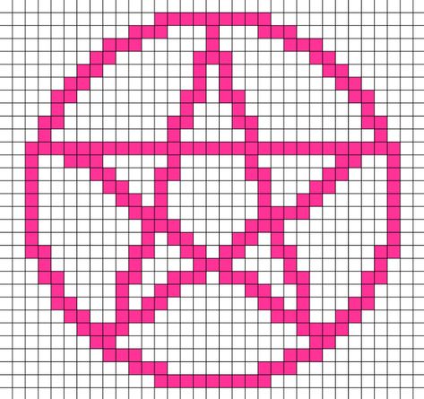 Pentagram Cross Stitch Pattern, Pentagram Perler Beads, Pixel Pentagram, Minecraft Pentagram, Pentagram Pixel Art, Star Perler Bead Patterns, Pixel Art Eyes, Goth Pixel Art, Star Pixel Art