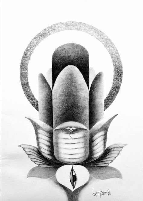 Shiva Linga Tattoo, Shivling Tattoo Design, Shiva Illustration, Charcoal Shading, Lord Tattoo, Shiva Design, Buddha Tattoo Sleeve, Armour Tattoo, Indian Tattoo Design