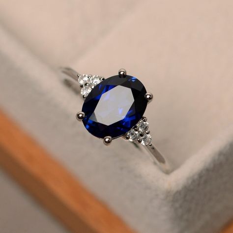 Sapphire Anniversary Ring, Oval Sapphire Engagement Ring, Sapphire Anniversary, Sapphire Diamond Engagement, Wedding Ring Sizes, Diamond Engagement Wedding Ring, Blue Stone Ring, Sapphire Engagement Ring Blue, Wedding Anniversary Rings