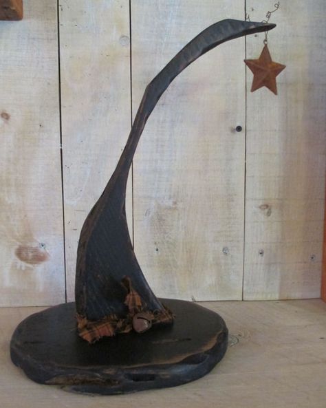 Primitive Witch Hat, Primitive Witch, Fall Wood Crafts, Witch Hat Halloween, Halloween Wood Crafts, Primitive Halloween, Fall Deco, Fall Halloween Crafts, Primitive Crafts