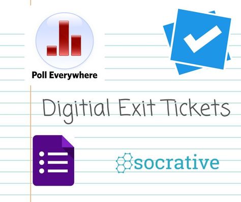 4 of my favorite resources for digital exit tickets Exit Ticket Ideas, Ticket Ideas, Middle School Lessons, Exit Tickets, Math Help, Flipped Classroom, Math Methods, Formative Assessment, Use Of Technology