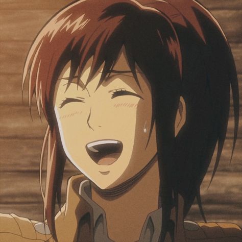 attack on titan, aot, shingeki no kyojin, anime, anime pfp, anime icons, attack on titan icons, attack on titan profile picture, anime aesthetic, sasha braus An Anime, Anime Character, Attack On Titan, Brown Hair, Wall, Red, Hair, Anime