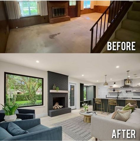 Perfect 🥀 - Home Decor ideas Fixer Upper Homes Before And After, House Transformation Before After, Home Transformation Before After, Before And After Home Interior, Fixer Upper Homes, Fixer Upper Living Room, Farmhouse Fixer Upper, Fixer Upper House, House Before And After