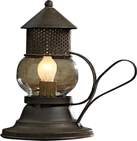 Amazon.com: Park Designs Mini Onion Lamp : Tools & Home Improvement White Desk Decor, Rustic Lamp, Oil Lantern, Rustic Lanterns, Office Lamp, Metal Table Lamp, Park Designs, Rustic Lamps, Table Lamps For Bedroom